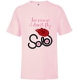 thumbnail image 1 of Star Wars Be Mine I Don’t Fly Solo Falcon Valentine’s Day - Short Sleeve T-Shirt for Kids - Customized-Soft Pink, 1 of 5