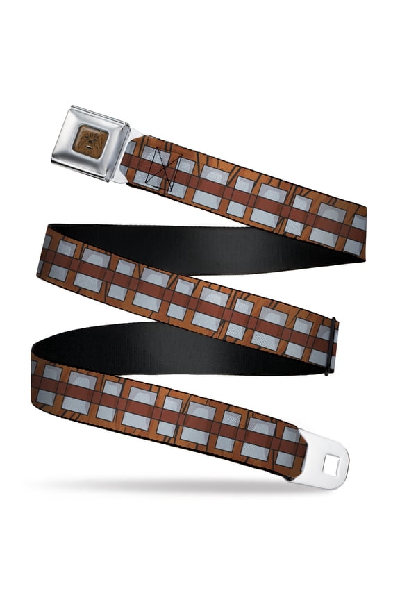 Star Wars Belt, Seatbelt Buckle Belt, Star Wars Chewbacca Bandolier Bounding Browns Gray, 32 to 52 Inches