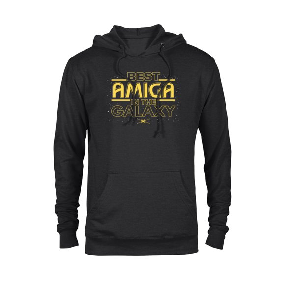 Star Wars Best Amiga in the Galaxy Friend Birthday Spanish- Pullover Hoodie for Adults - Customized-Black