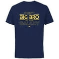 thumbnail image 1 of Star Wars Best Big Bro in the Galaxy Family Trip Birthday- Short Sleeve Cotton T-Shirt for Adults - Customized-Navy, 1 of 5