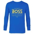 thumbnail image 1 of Star Wars Best Boss in the Galaxy Birthday Employer Gift- Long Sleeve T-Shirt for Men - Customized-Navy, 1 of 5