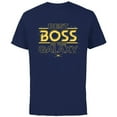 thumbnail image 1 of Star Wars Best Boss in the Galaxy Birthday Employer Gift- Short Sleeve Cotton T-Shirt for Adults - Customized-Navy, 1 of 5