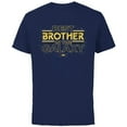 thumbnail image 1 of Star Wars Best Brother in the Galaxy Family Trip Birthday- Short Sleeve Cotton T-Shirt for Adults - Customized-Navy, 1 of 5