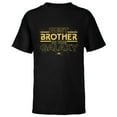 thumbnail image 1 of Star Wars Best Brother in the Galaxy Family Trip Birthday- Short Sleeve T-Shirt for Kids - Customized-Black, 1 of 5