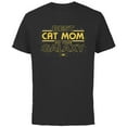 thumbnail image 1 of Star Wars Best Cat Mom in the Galaxy Birthday Mother’s Day- Short Sleeve Cotton T-Shirt for Adults - Customized-Black, 1 of 5