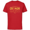 thumbnail image 1 of Star Wars Best Cat Mom in the Galaxy Birthday Mother’s Day- Short Sleeve Cotton T-Shirt for Adults - Customized-Red, 1 of 5