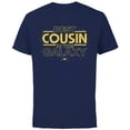 thumbnail image 1 of Star Wars Best Cousin in the Galaxy Family Trip Birthday- Short Sleeve Cotton T-Shirt for Adults - Customized-Navy, 1 of 5