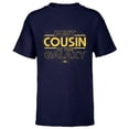 thumbnail image 1 of Star Wars Best Cousin in the Galaxy Family Trip Birthday- Short Sleeve T-Shirt for Kids - Customized-Navy, 1 of 5