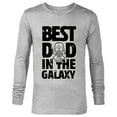 thumbnail image 1 of Star Wars Best Dad in the Galaxy Darth Vader - Long Sleeve T-Shirt for Men- Customized-Athletic Heather, 1 of 5