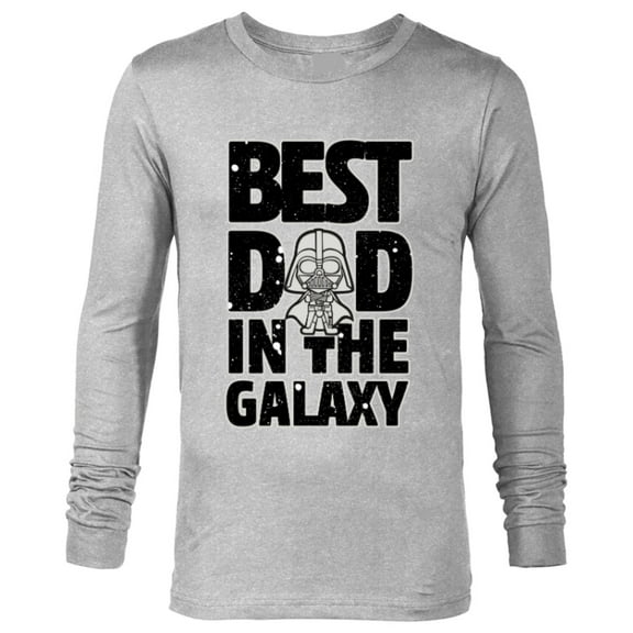 Star Wars Best Dad in the Galaxy Darth Vader - Long Sleeve T-Shirt for Men- Customized-Athletic Heather
