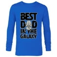 thumbnail image 1 of Star Wars Best Dad in the Galaxy Darth Vader - Long Sleeve T-Shirt for Men- Customized-Royal, 1 of 5