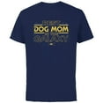 thumbnail image 1 of Star Wars Best Dog Mom in the Galaxy Birthday Mother’s Day- Short Sleeve Cotton T-Shirt for Adults - Customized-Navy, 1 of 5