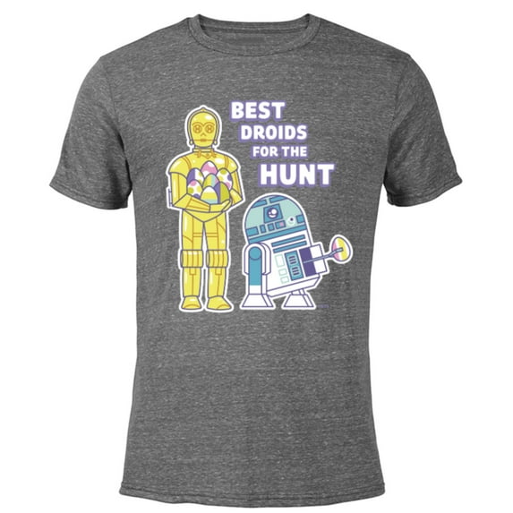 Star Wars Best Droids For the Hunt Easter - Short Sleeve Blended T-Shirt for Adults - Customized-Dark Heather