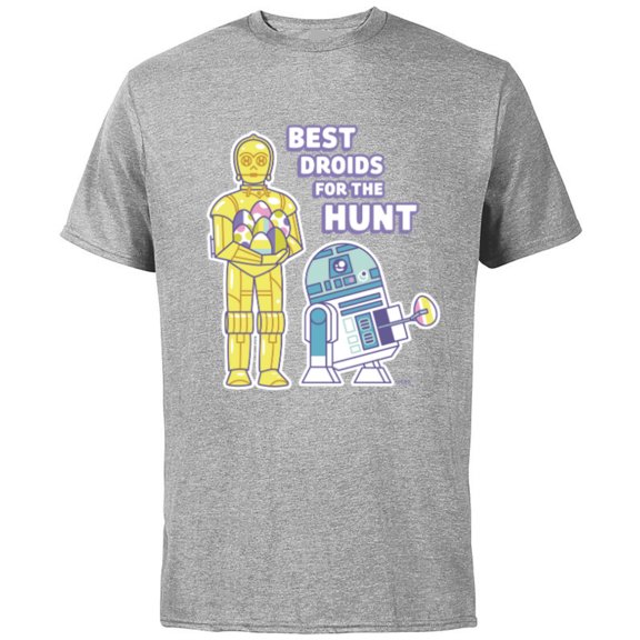 Star Wars Best Droids For the Hunt Easter - Short Sleeve Cotton T-Shirt for Adults - Customized-Athletic Heather