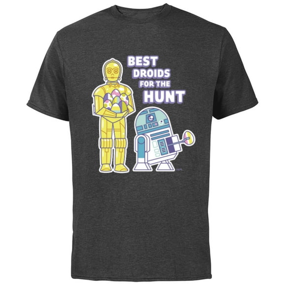 Star Wars Best Droids For the Hunt Easter - Short Sleeve Cotton T-Shirt for Adults - Customized-Charcoal