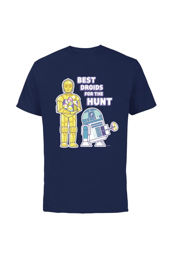 Best Droids For the Hunt Easter - Short Sleeve Cotton T-Shirt for Adults - Customized-Navy