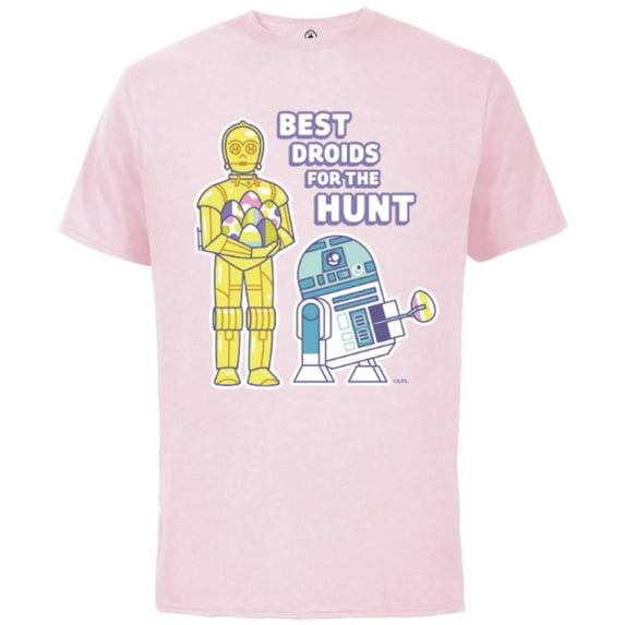 Star Wars Best Droids For the Hunt Easter - Short Sleeve Cotton T-Shirt for Adults - Customized-Soft Pink