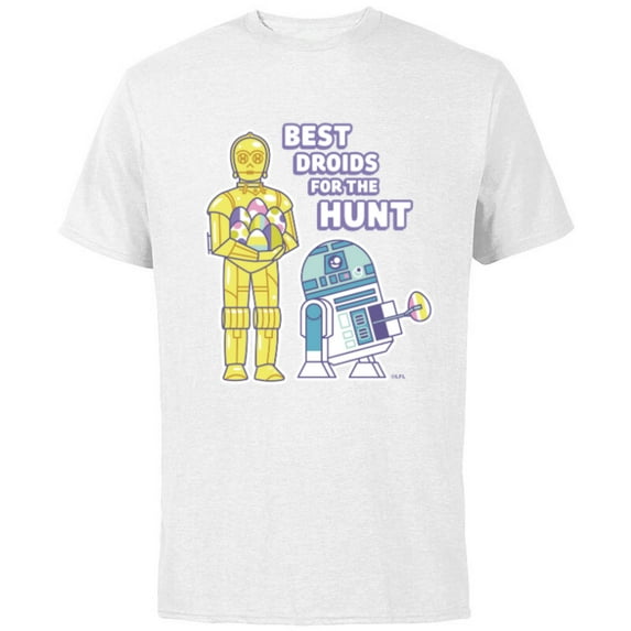 Star Wars Best Droids For the Hunt Easter - Short Sleeve Cotton T-Shirt for Adults - Customized-White