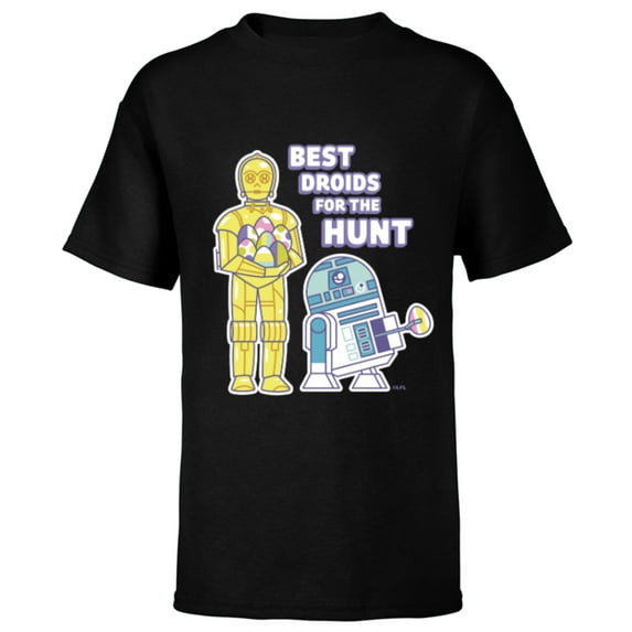Star Wars Best Droids For the Hunt Easter - Short Sleeve T-Shirt for Kids - Customized-Black