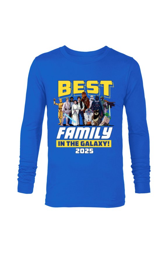 Best Family in the Galaxy Group Trip Vacation 2025 - Long Sleeve T-Shirt for Men - Customized-Navy