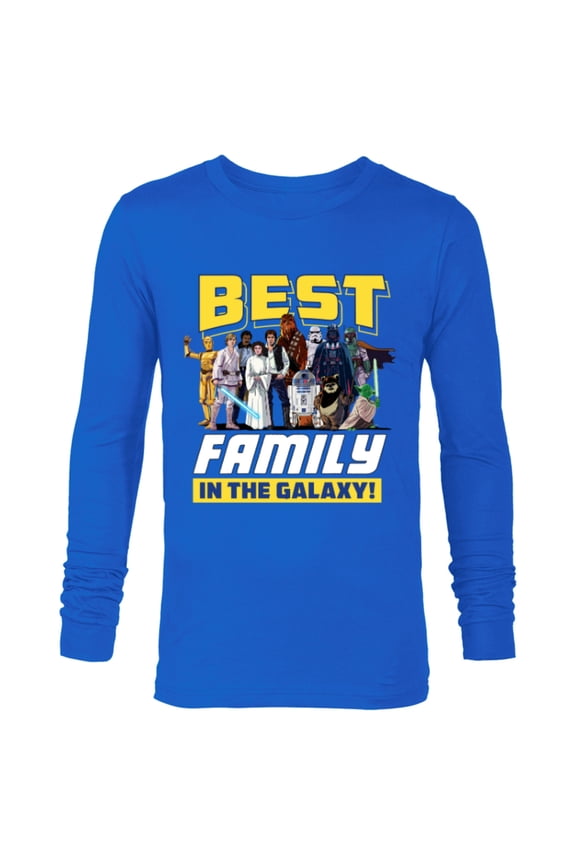 Best Family in the Galaxy Group Trip Vacation - Long Sleeve T-Shirt for Men - Customized-Navy