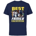thumbnail image 1 of Star Wars Best Family in the Galaxy Group Trip Vacation - Short Sleeve Cotton T-Shirt for Adults - Customized-Navy, 1 of 5