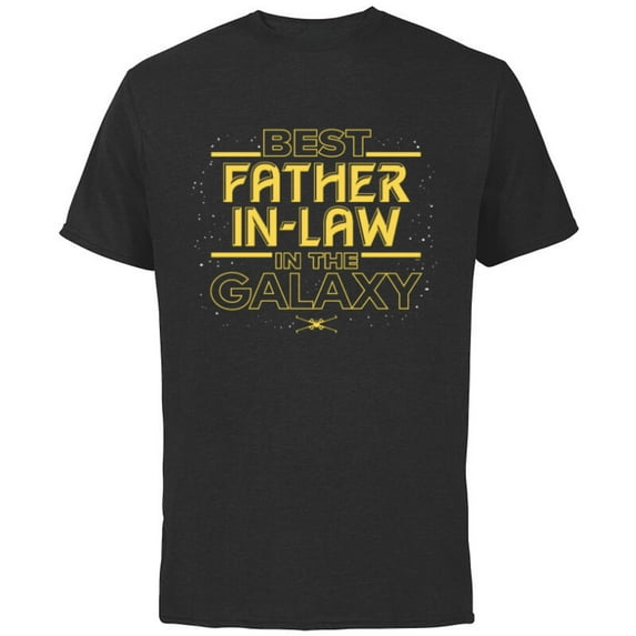 Star Wars Best Father-in-Law in the Galaxy Father’s Day - Short Sleeve Cotton T-Shirt for Adults - Customized-Black