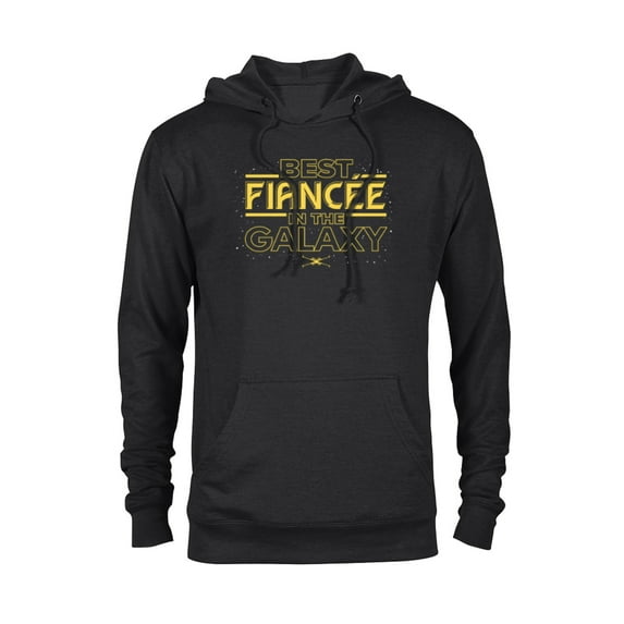 Star Wars Best Fiancée in the Galaxy Birthday Engagement- Pullover Hoodie for Adults - Customized-Black