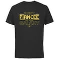thumbnail image 1 of Star Wars Best Fiancée in the Galaxy Birthday Engagement- Short Sleeve Cotton T-Shirt for Adults - Customized-Black, 1 of 5