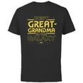 thumbnail image 1 of Star Wars Best Great-Grandma in the Galaxy Mother’s Day - Short Sleeve Cotton T-Shirt for Adults - Customized-Black, 1 of 5