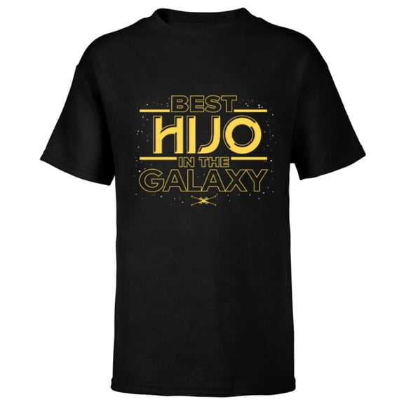 Star Wars Best Hijo in the Galaxy Family Trip Spanish- Short Sleeve T-Shirt for Kids - Customized-Black