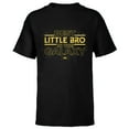 thumbnail image 1 of Star Wars Best Little Bro in the Galaxy Family Trip Birthday- Short Sleeve T-Shirt for Kids - Customized-Black, 1 of 5