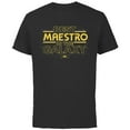 thumbnail image 1 of Star Wars Best Maestro in the Galaxy Teacher Gift Spanish- Short Sleeve Cotton T-Shirt for Adults - Customized-Black, 1 of 5