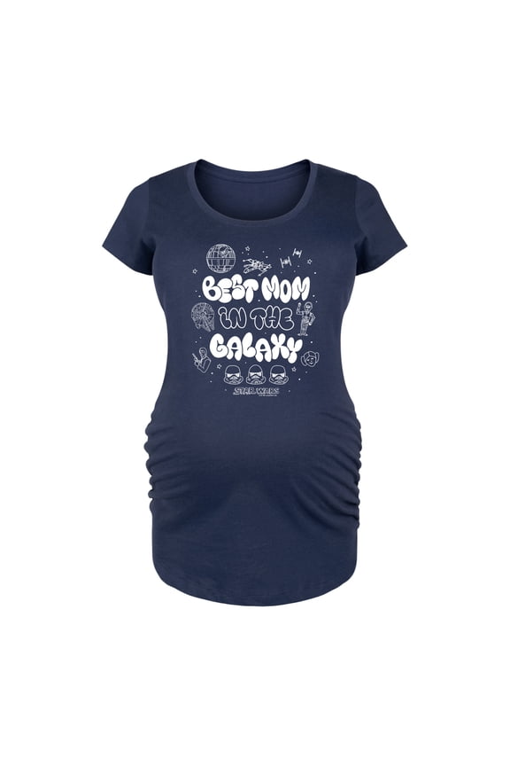 - Best Mom Galaxy - Maternity Scoop Neck Tee