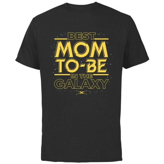 Star Wars Best Mom-to-Be in the Galaxy Birthday Mother’s Day - Short Sleeve Cotton T-Shirt for Adults - Customized-Black