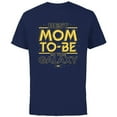 thumbnail image 1 of Star Wars Best Mom-to-Be in the Galaxy Birthday Mother’s Day - Short Sleeve Cotton T-Shirt for Adults - Customized-Navy, 1 of 5