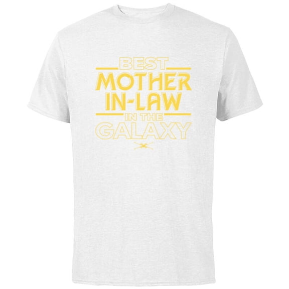 Star Wars Best Mother-in-Law in the Galaxy Mother’s Day - Short Sleeve Cotton T-Shirt for Adults - Customized-White