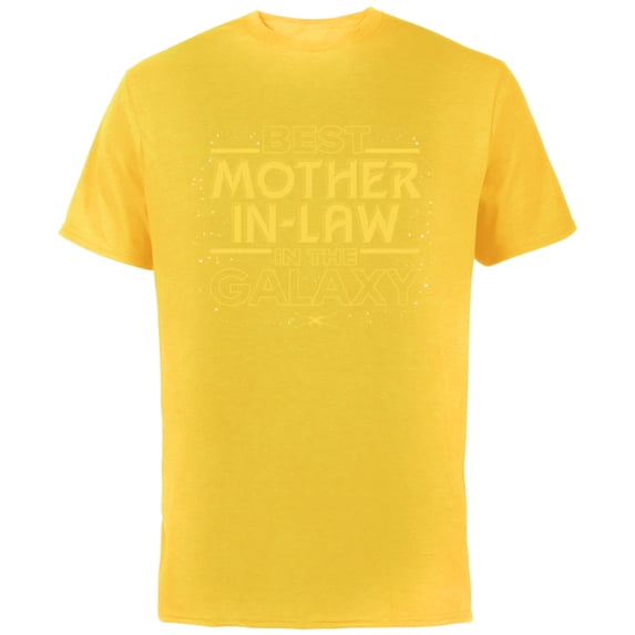 Star Wars Best Mother-in-Law in the Galaxy Mother’s Day - Short Sleeve Cotton T-Shirt for Adults - Customized-Yellow
