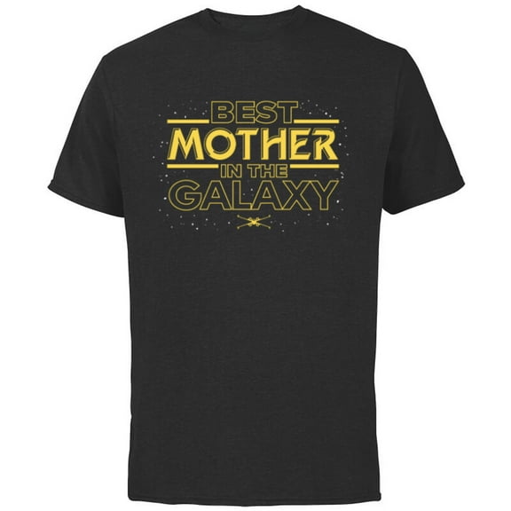 Star Wars Best Mother in the Galaxy Birthday Mother’s Day - Short Sleeve Cotton T-Shirt for Adults - Customized-Black