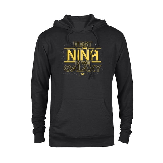 Star Wars Best Niña in the Galaxy Family Trip Girl Spanish- Pullover Hoodie for Adults - Customized-Black