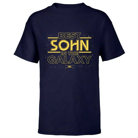 Star Wars Best Sohn in the Galaxy Family Trip German- Short Sleeve T-Shirt for Kids - Customized-Navy