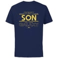 thumbnail image 1 of Star Wars Best Son in the Galaxy Family Trip Birthday- Short Sleeve Cotton T-Shirt for Adults - Customized-Navy, 1 of 5