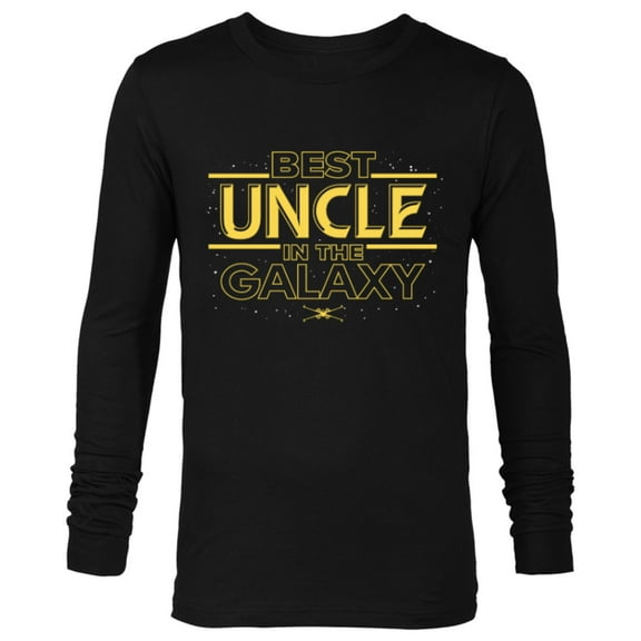 Star Wars Best Uncle in the Galaxy Birthday Father’s Day - Long Sleeve T-Shirt for Men - Customized-Black