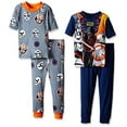thumbnail image 1 of Star Wars Big Boys Kylo Ren and The Coveted Jedi Tech 4-Piece Pajama Set Blue/Gray 4, 1 of 1