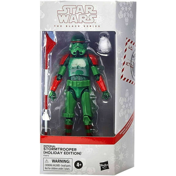 Star Wars Black Series Imperial Stormtrooper Action Figure (with Porg, Holiday Edition)