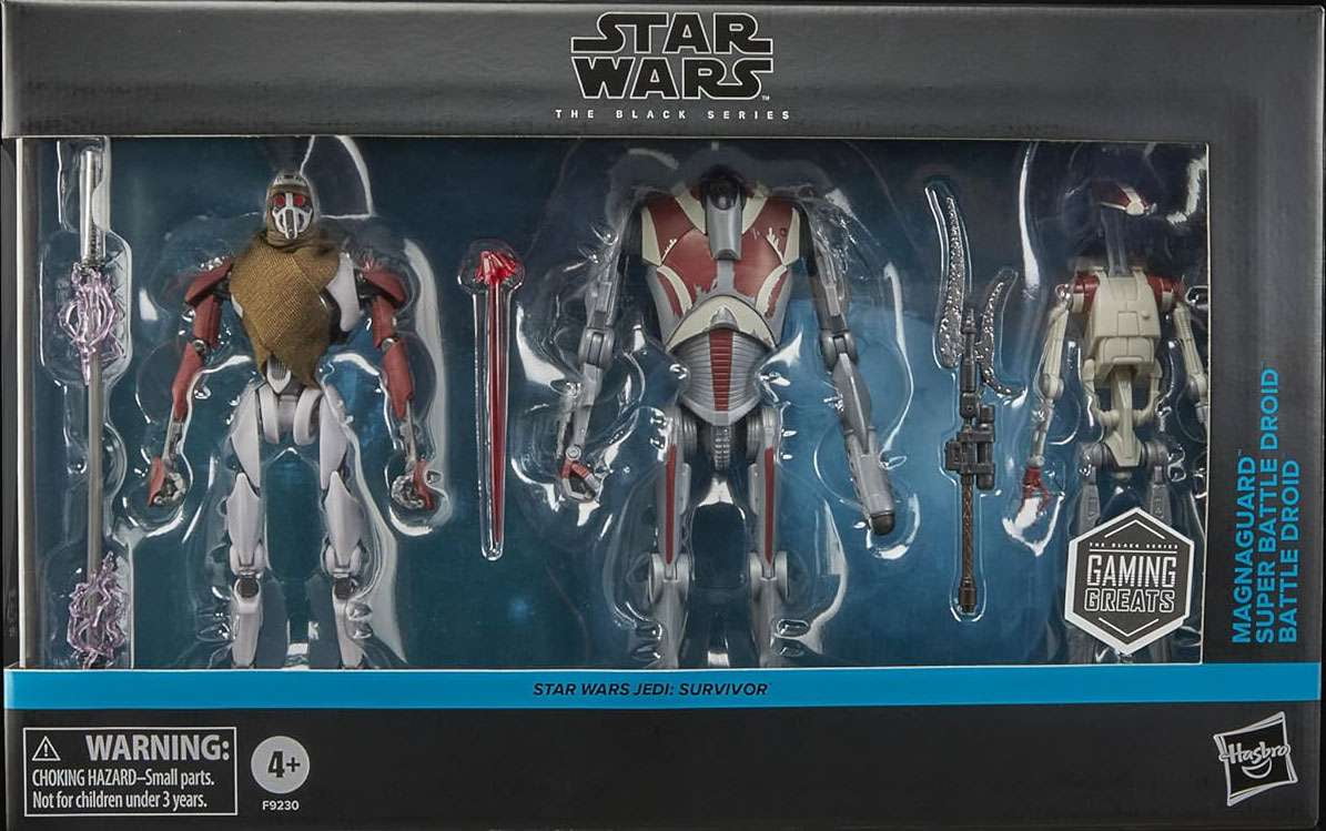 STAR WARS Jedi: Survivor Black Series MagnaGuard, Super Battle Droid, Battle Droid Exclusive Action Figure 3-Pack