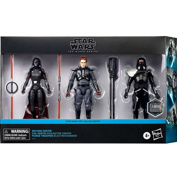 Star Wars Black Series Second Sister, Cal Kestis & Purge Trooper Action Figure 3-Pack (Gaming Greats)