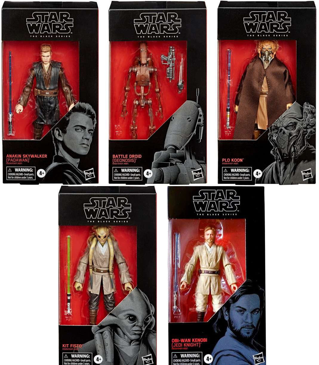 Star Wars Black Series Wave 4 Anakin, Obi-Wan, Battle Droid