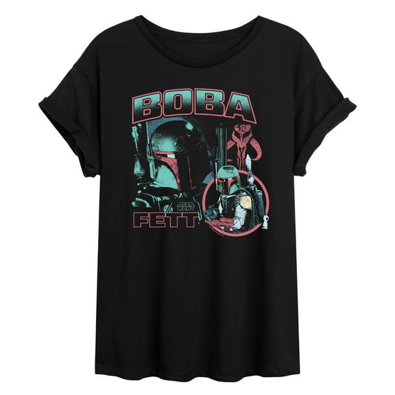 Star Wars - Boba Fett Bounty Hunter Collage - Women's Oversized Tee