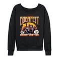 thumbnail image 1 of Star Wars - Boba Fett and the Bounty Hunters Band - Women's French Terry Pullover Long Sleeve Shirt, 1 of 4